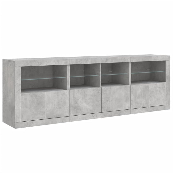 Skänk Med Led-Belysning 202X37X67 Cm