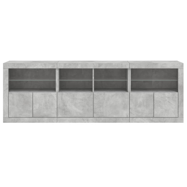 Skänk Med Led-Belysning 202X37X67 Cm
