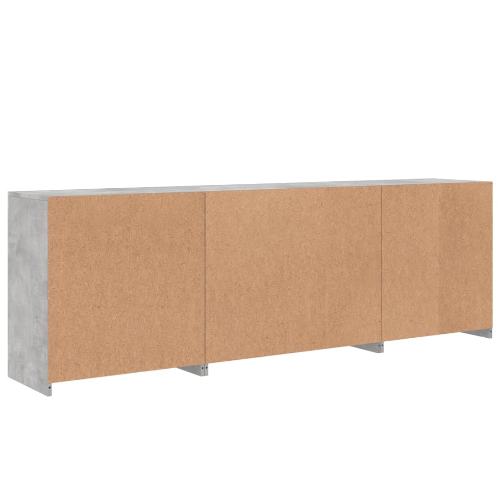 Skänk Med Led-Belysning 202X37X67 Cm