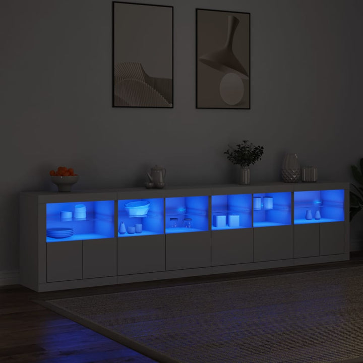 Skänk Med Led-Belysning Sonoma-Ek 283X37X67 Cm