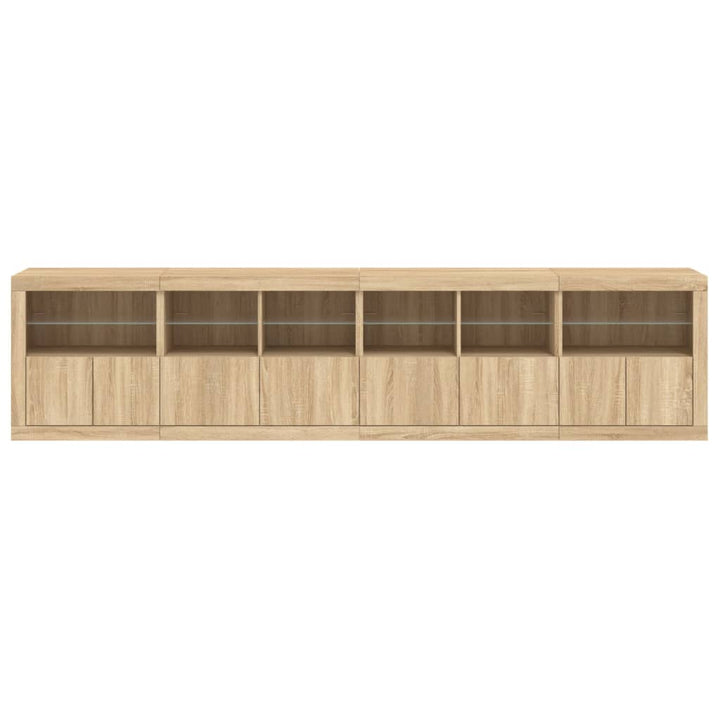 Skänk Med Led-Belysning Sonoma-Ek 283X37X67 Cm