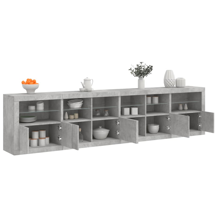 Skänk Med Led-Belysning Sonoma-Ek 283X37X67 Cm