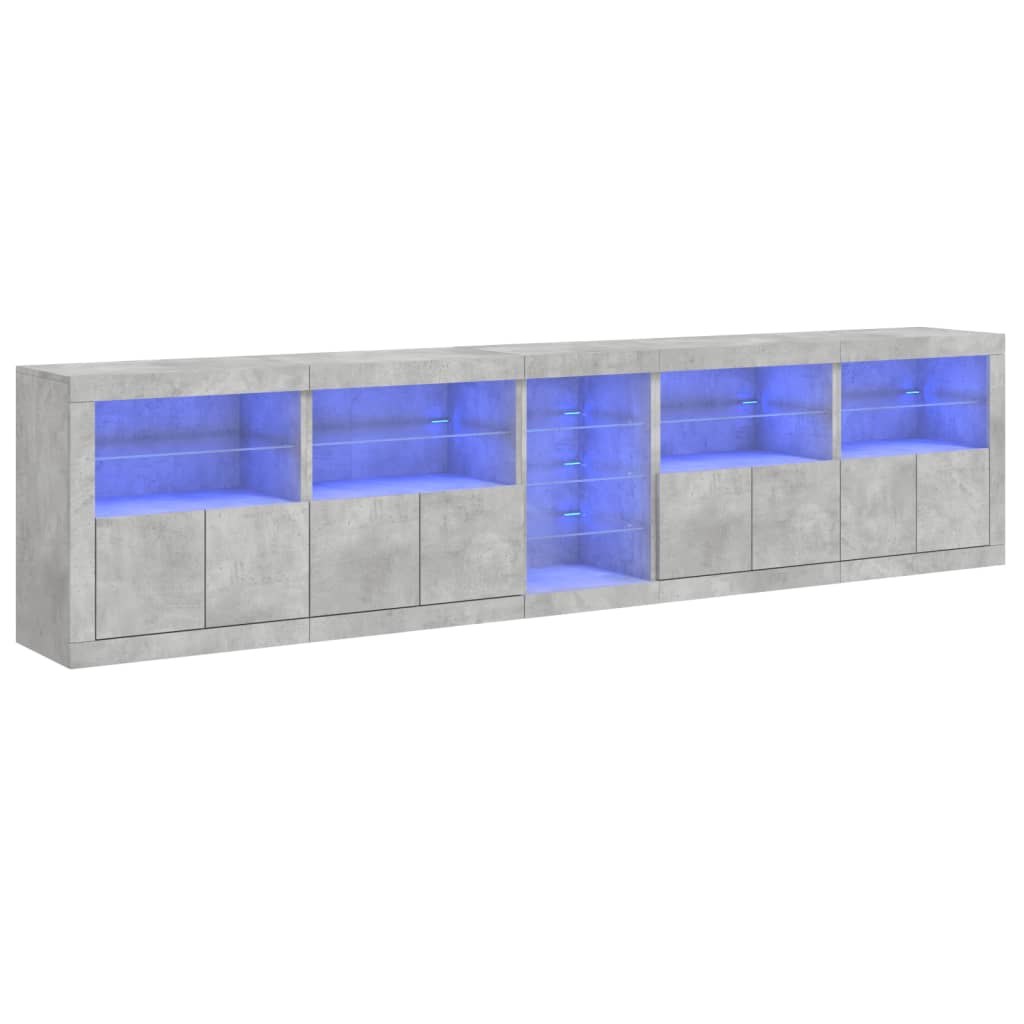 Skänk Med Led-Belysning 283X37X67 Cm