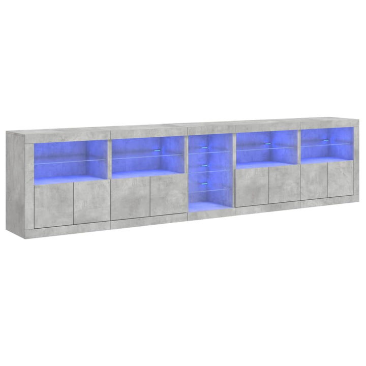 Skänk Med Led-Belysning 283X37X67 Cm