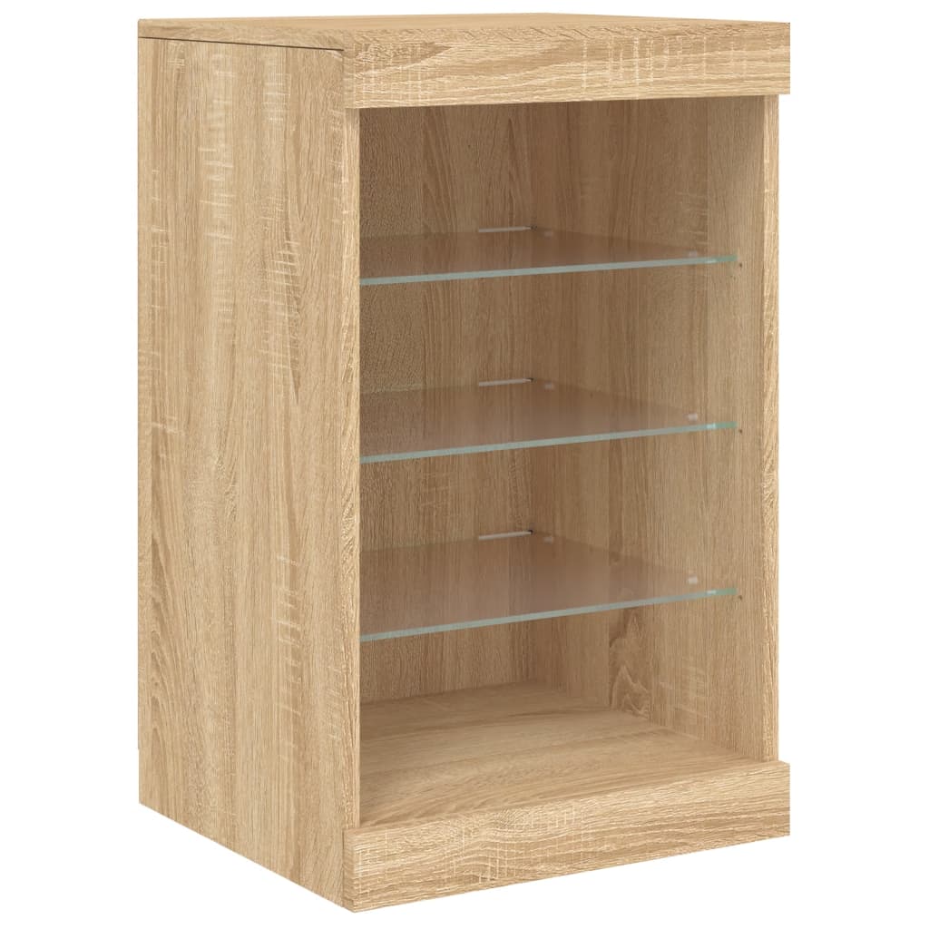 Skänk Med Led-Belysning Sonoma-Ek 162X37X67 Cm