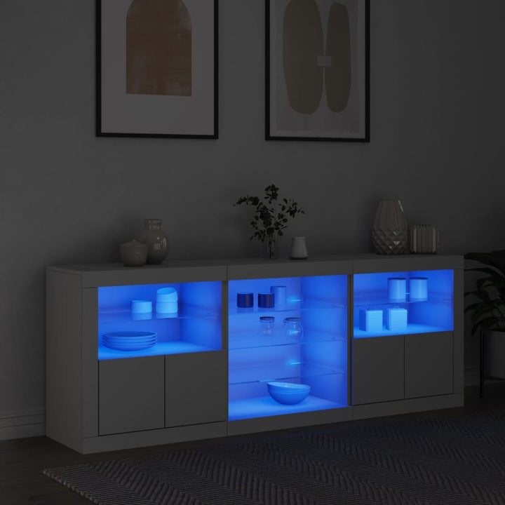 Skänk Med Led-Belysning Sonoma-Ek 181,5X37X67 Cm