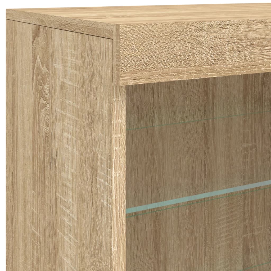 Skänk Med Led-Belysning Sonoma-Ek 181,5X37X67 Cm