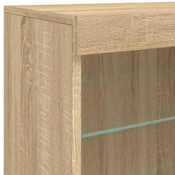 Skänk Med Led-Belysning Sonoma-Ek 181,5X37X67 Cm