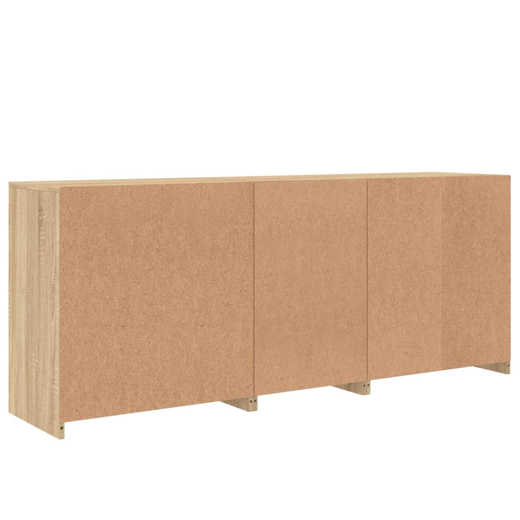 Skänk Med Led-Belysning Sonoma-Ek 181,5X37X67 Cm