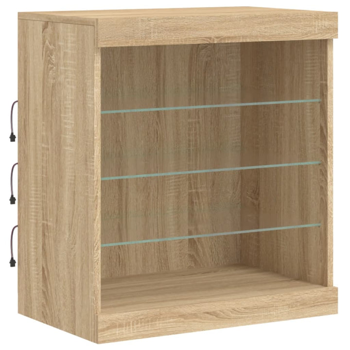 Skänk Med Led-Belysning Sonoma-Ek 181,5X37X67 Cm