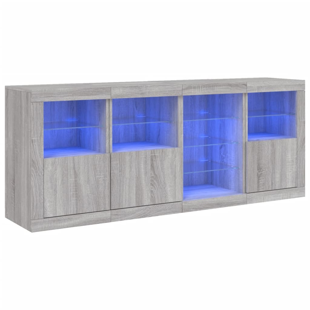 Skänk Med Led-Belysning 164X37X67 Cm
