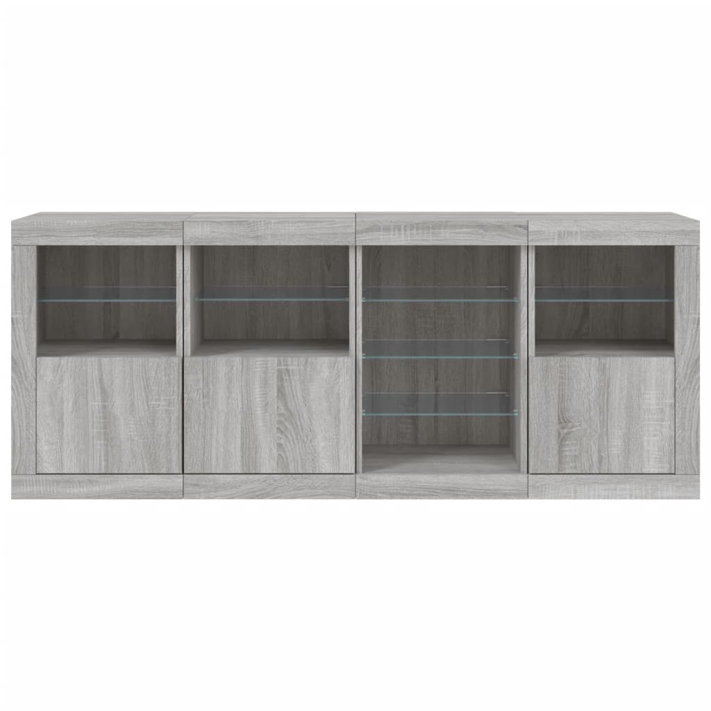 Skänk Med Led-Belysning 164X37X67 Cm