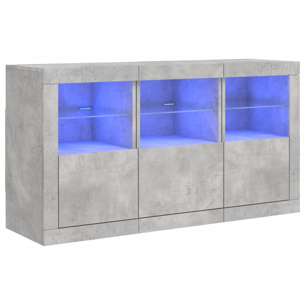 Skänk Med Led-Belysning 123X37X67 Cm