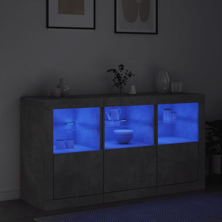 Skänk Med Led-Belysning 123X37X67 Cm