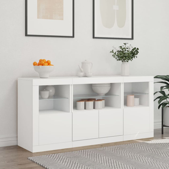 Skänk Med Led-Belysning 142,5X37X67 Cm