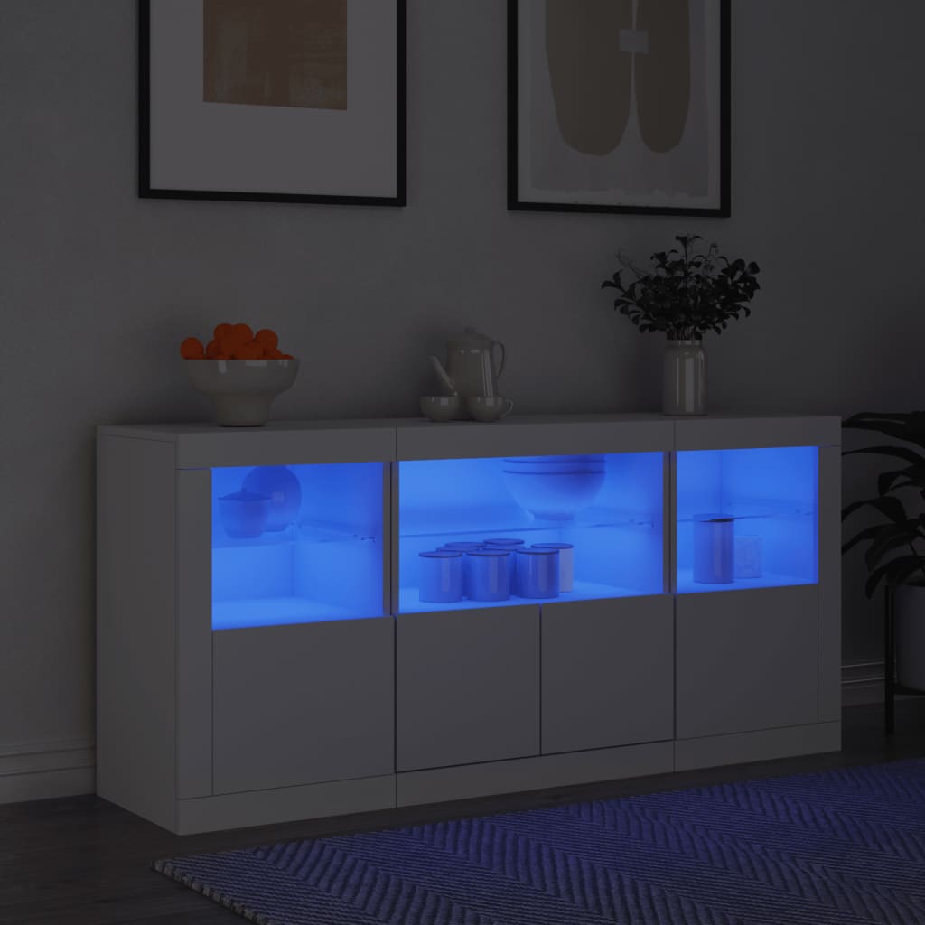 Skänk Med Led-Belysning 142,5X37X67 Cm