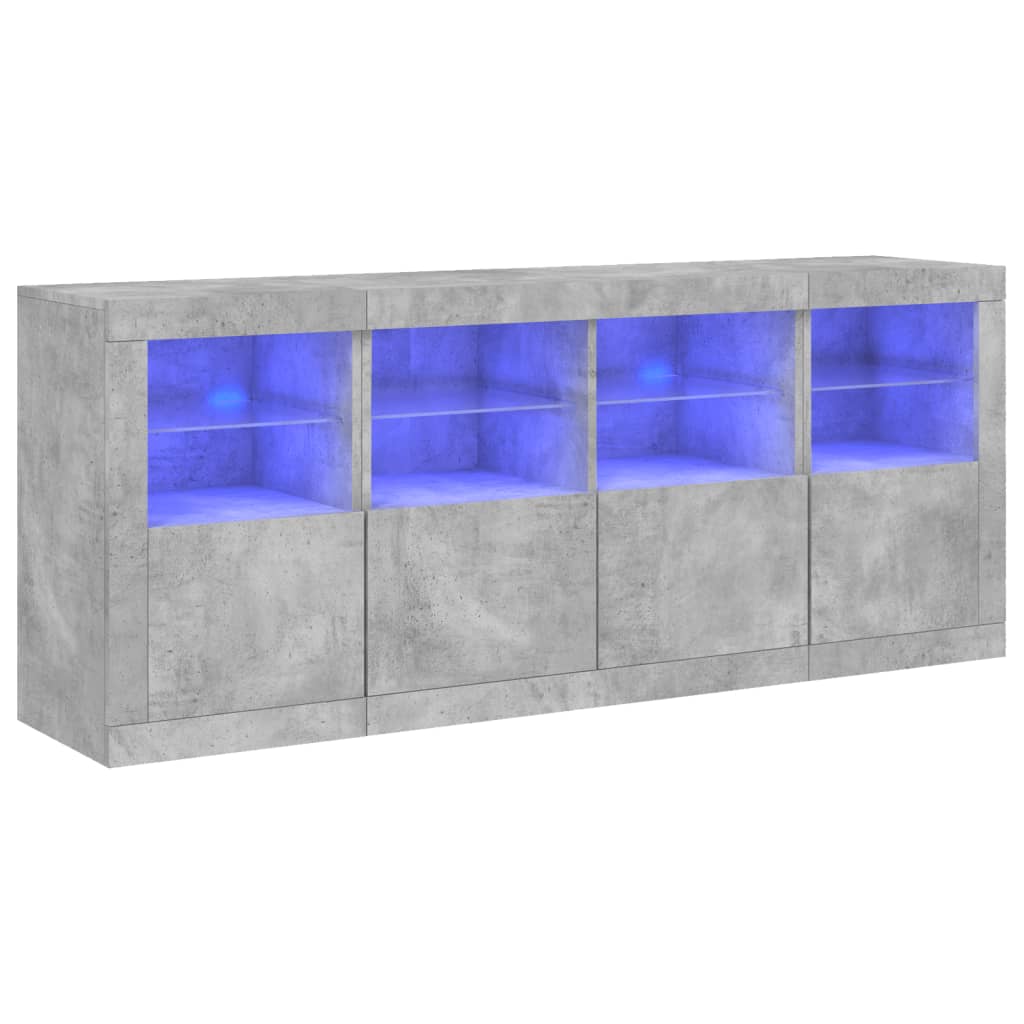 Skänk Med Led-Belysning 163X37X67 Cm