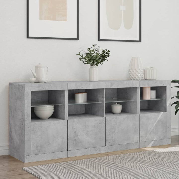 Skänk Med Led-Belysning 163X37X67 Cm