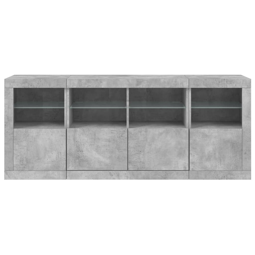Skänk Med Led-Belysning 163X37X67 Cm