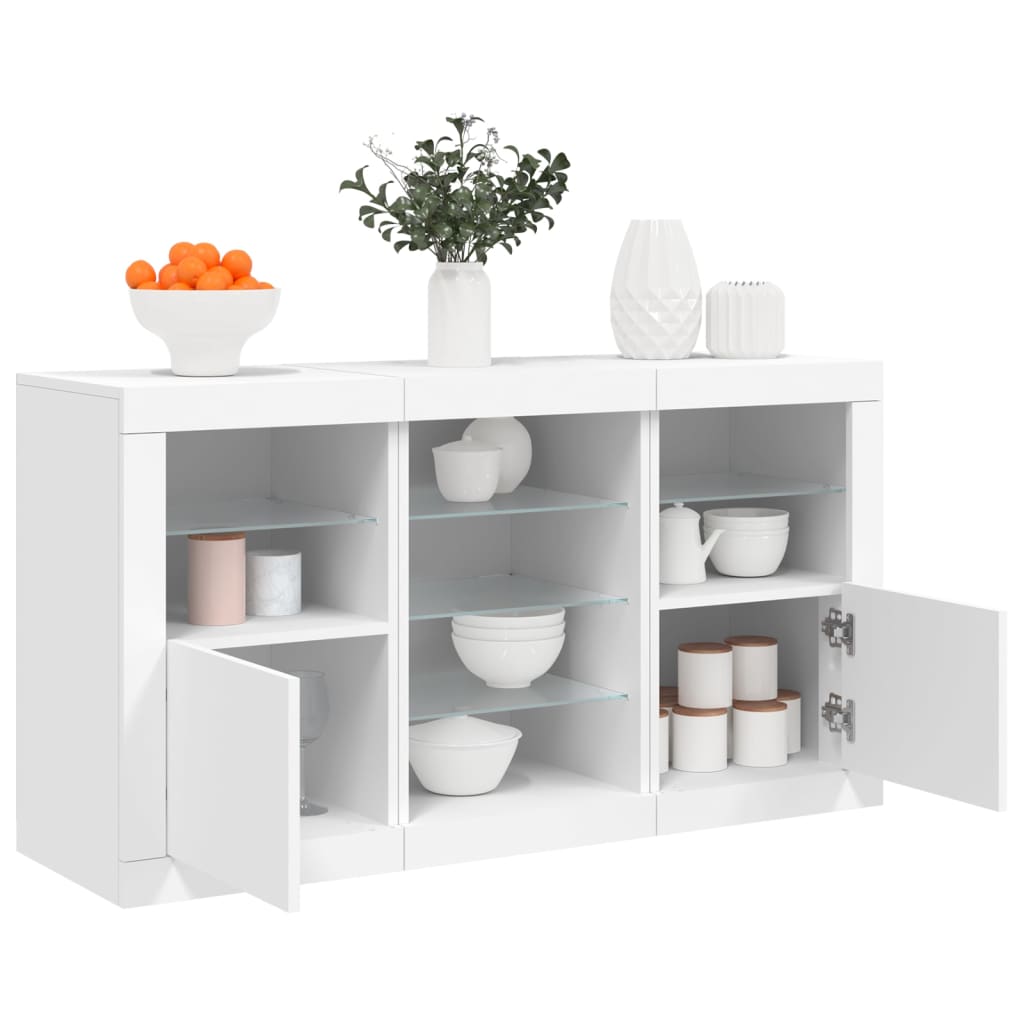 Skänk Med Led-Belysning 123X37X67 Cm