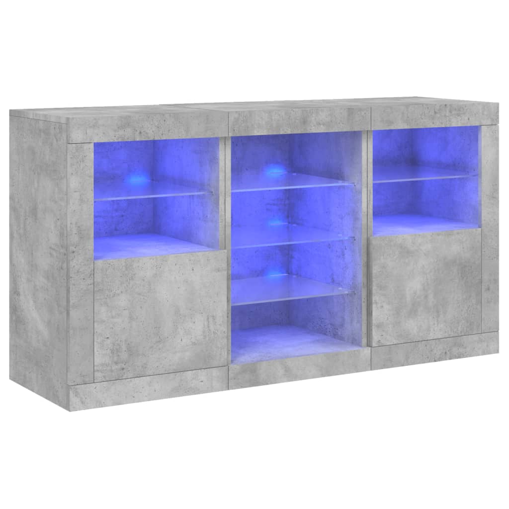 Skänk Med Led-Belysning 123X37X67 Cm