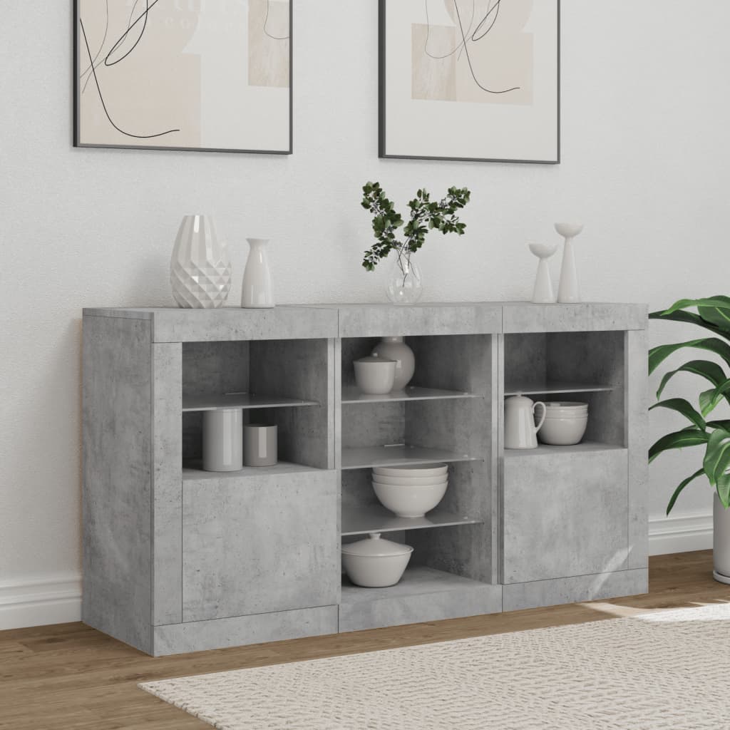 Skänk Med Led-Belysning 123X37X67 Cm