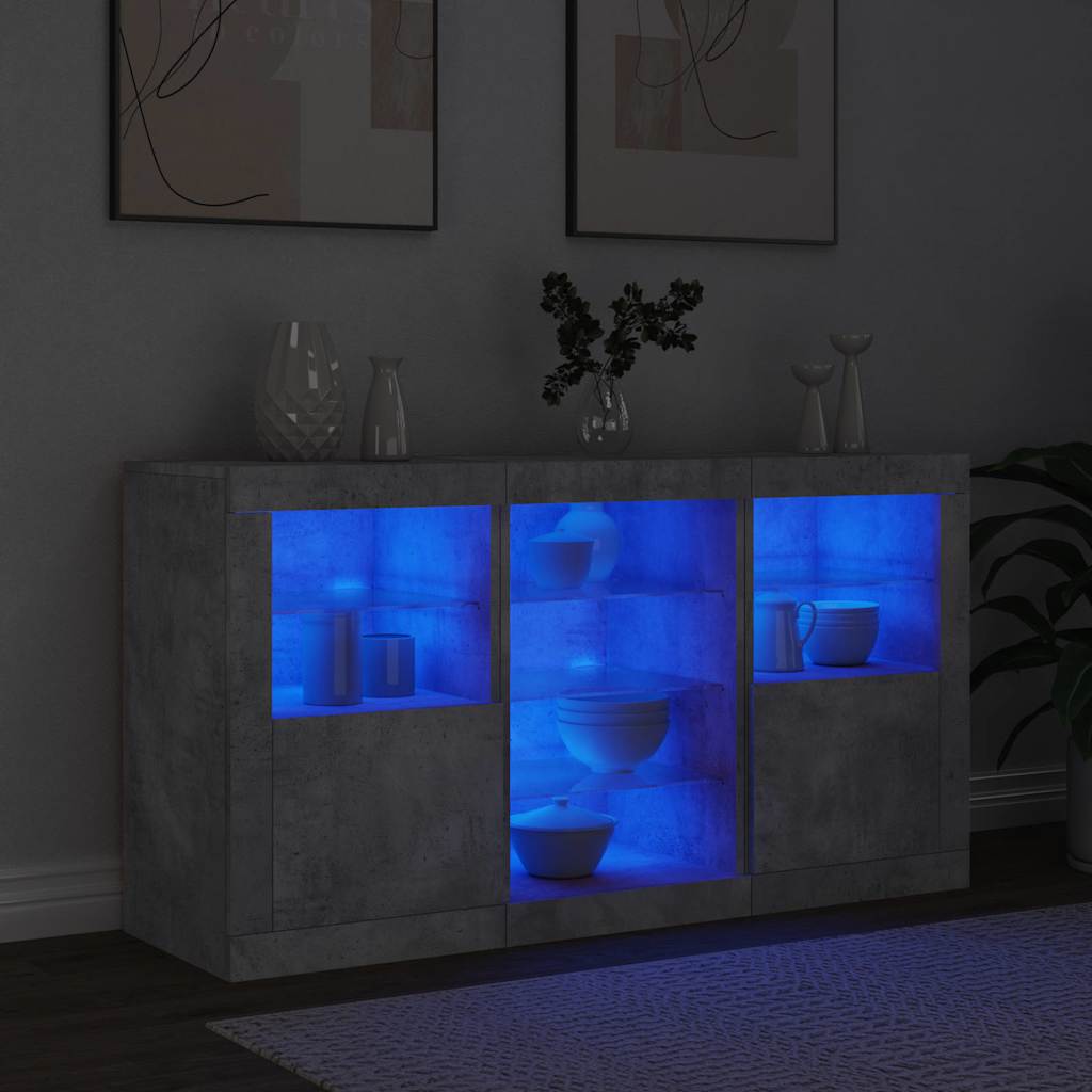 Skänk Med Led-Belysning 123X37X67 Cm