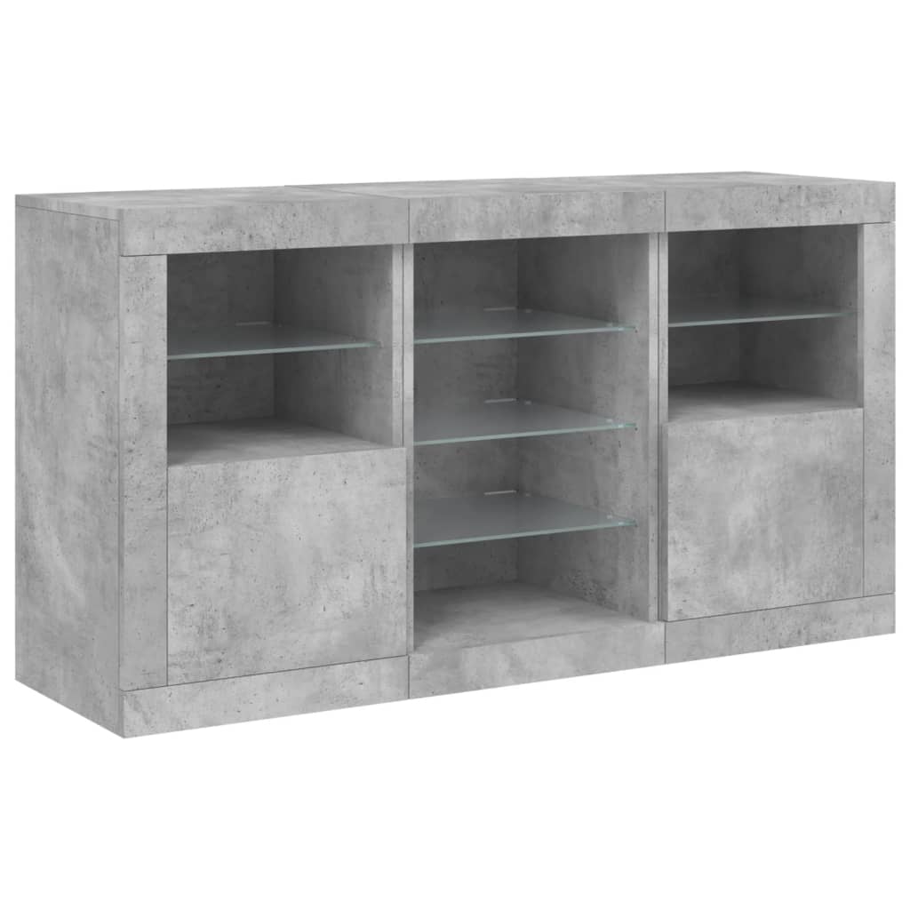 Skänk Med Led-Belysning 123X37X67 Cm