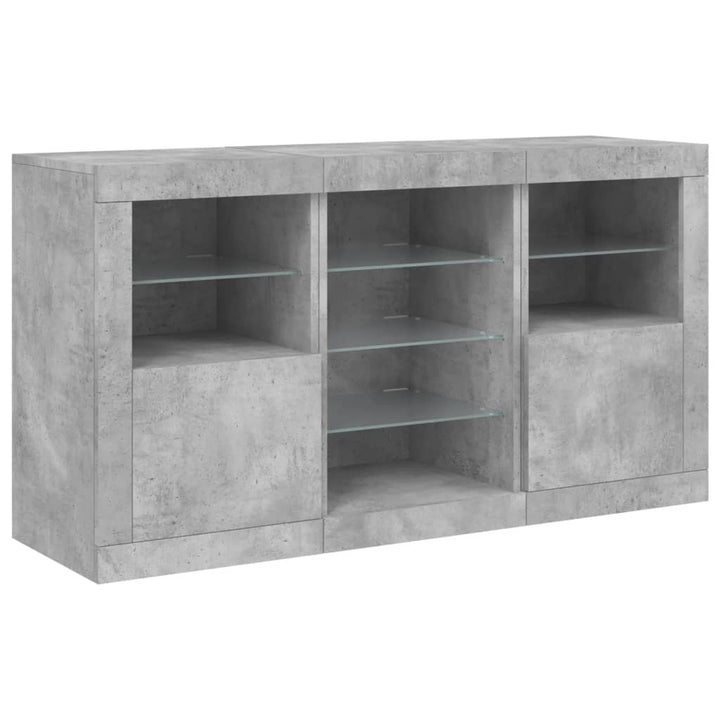 Skänk Med Led-Belysning 123X37X67 Cm