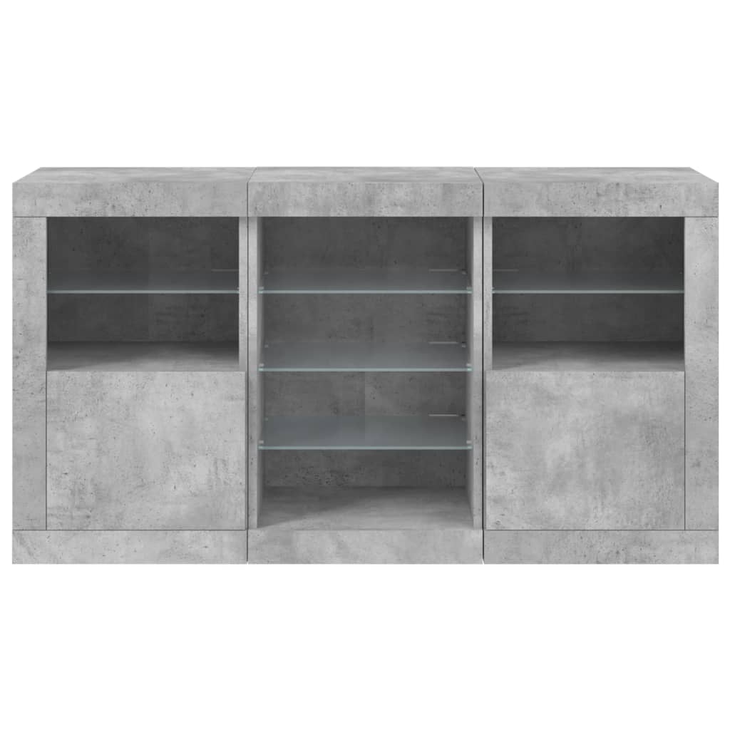 Skänk Med Led-Belysning 123X37X67 Cm