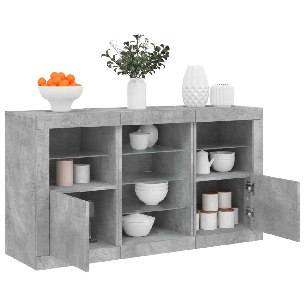 Skänk Med Led-Belysning 123X37X67 Cm