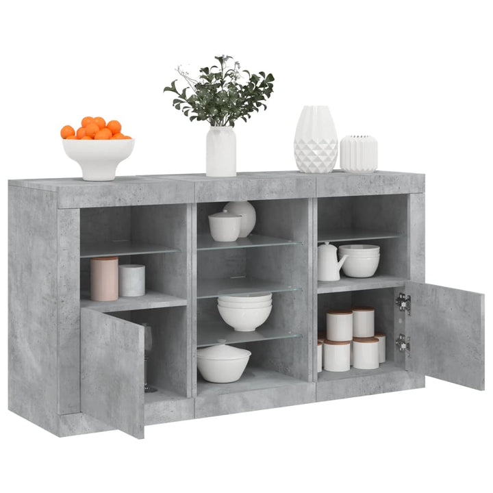 Skänk Med Led-Belysning 123X37X67 Cm