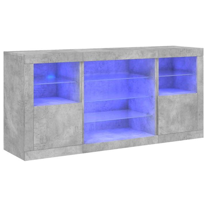 Skänk Med Led-Belysning 142,5X37X67 Cm