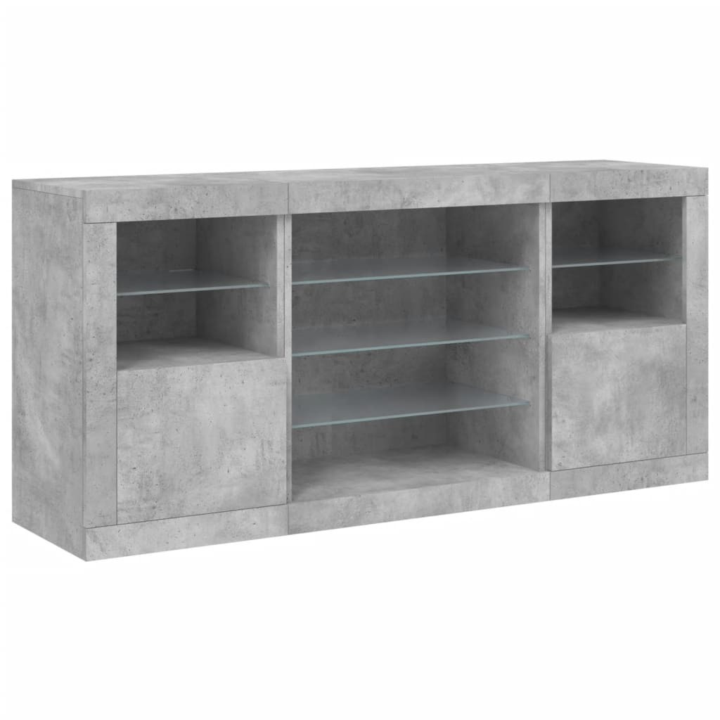 Skänk Med Led-Belysning 142,5X37X67 Cm