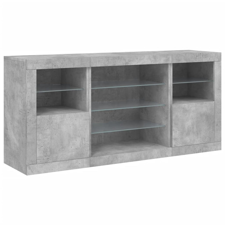 Skänk Med Led-Belysning 142,5X37X67 Cm
