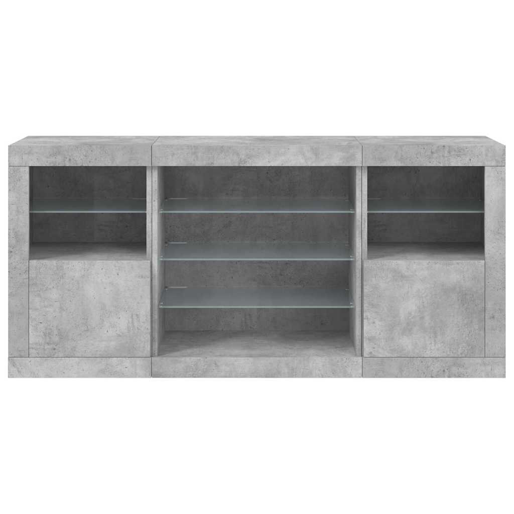 Skänk Med Led-Belysning 142,5X37X67 Cm
