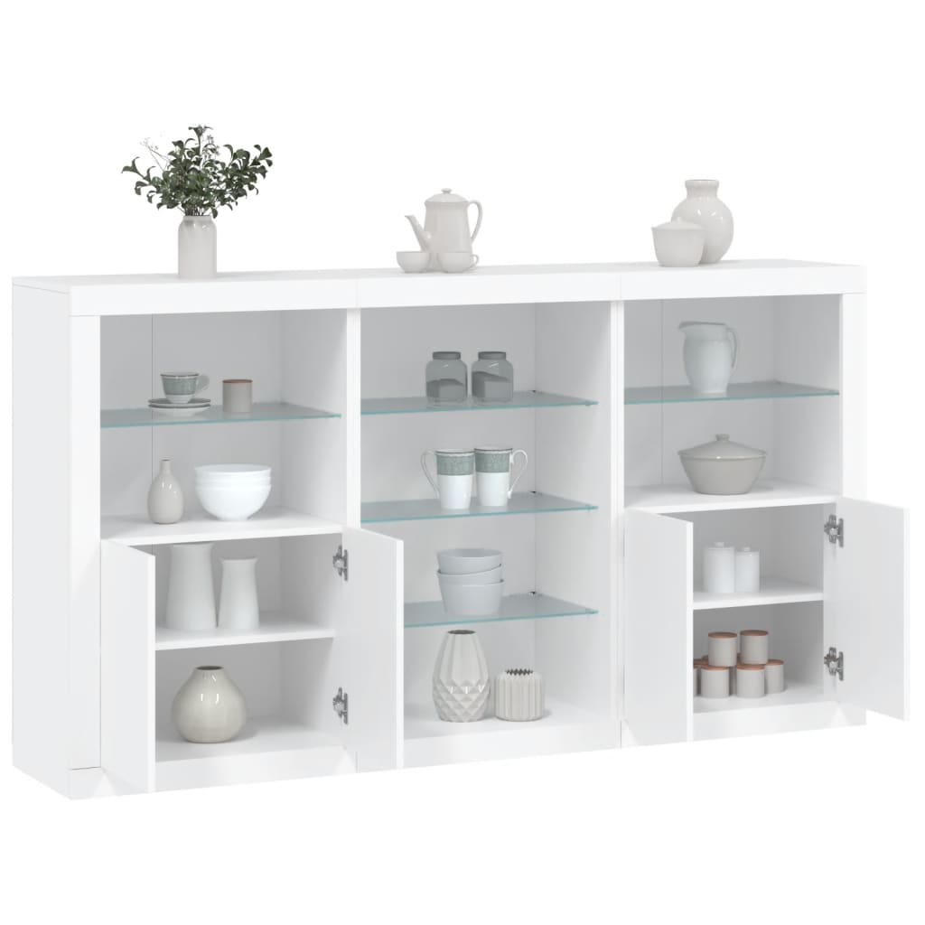 Skänk Med Led-Belysning 181,5X37X100 Cm
