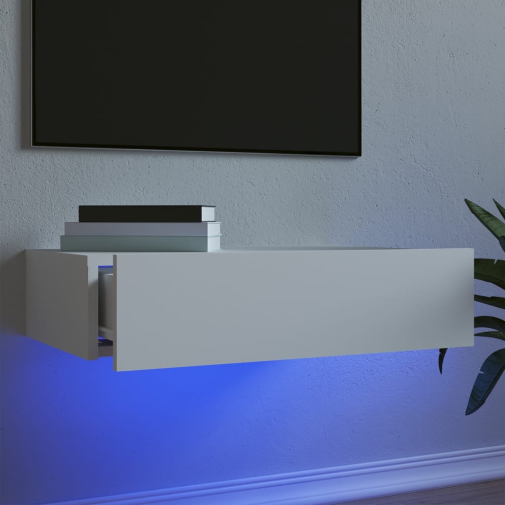 Tv-Bänkar Med Led-Belysning 2 St 60X35X15,5 Cm