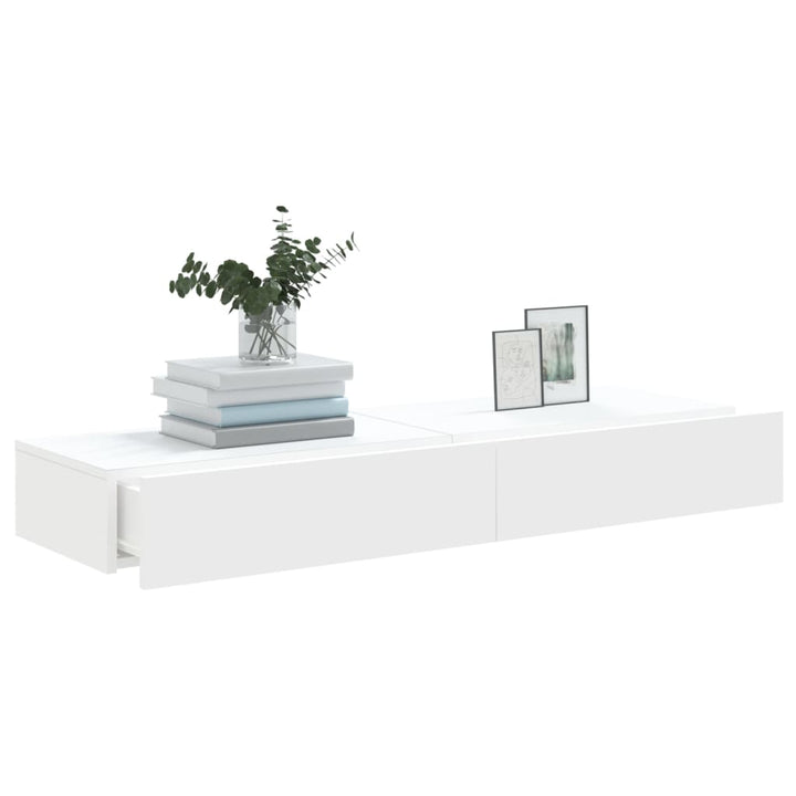 Tv-Bänkar Med Led-Belysning 2 St 60X35X15,5 Cm