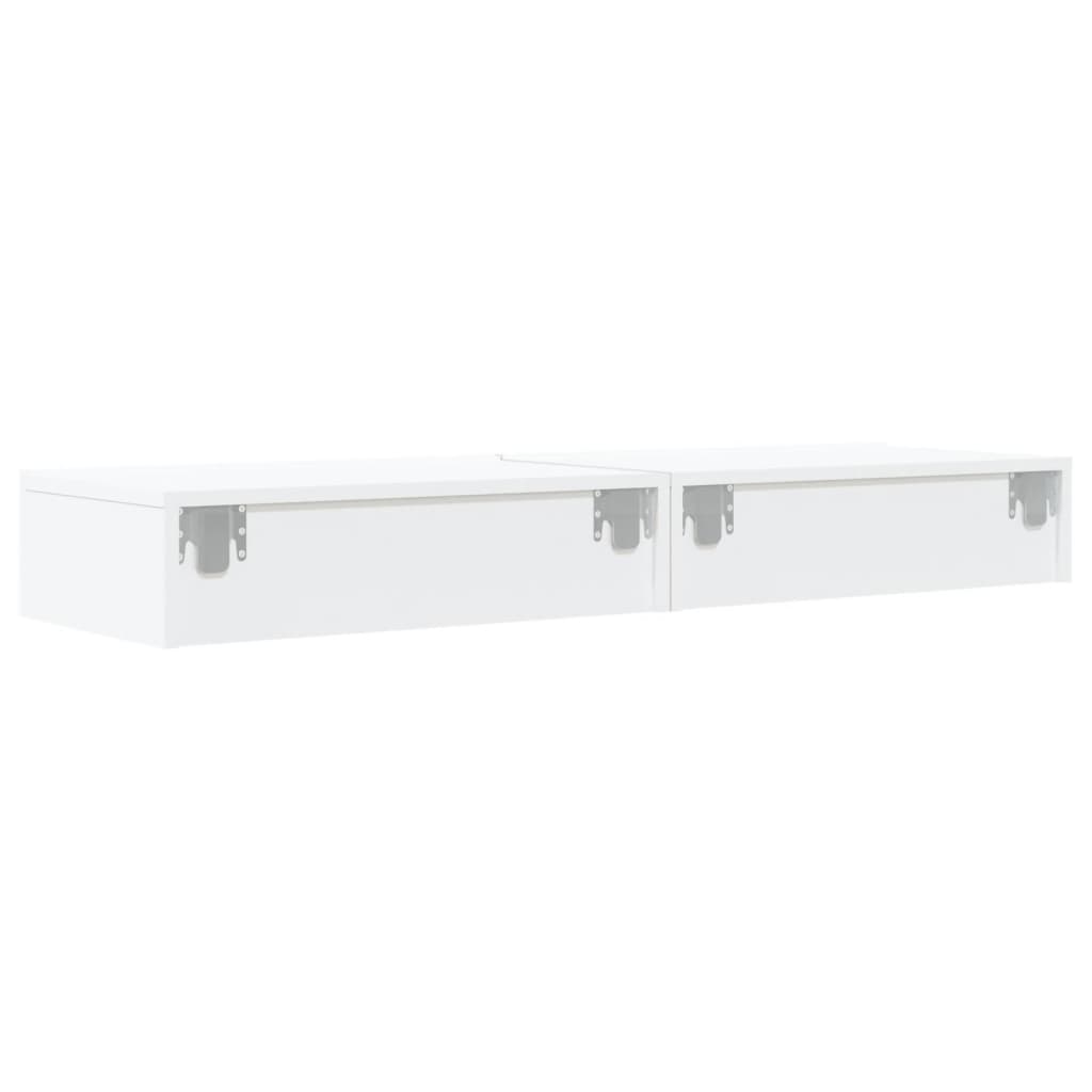 Tv-Bänkar Med Led-Belysning 2 St 60X35X15,5 Cm