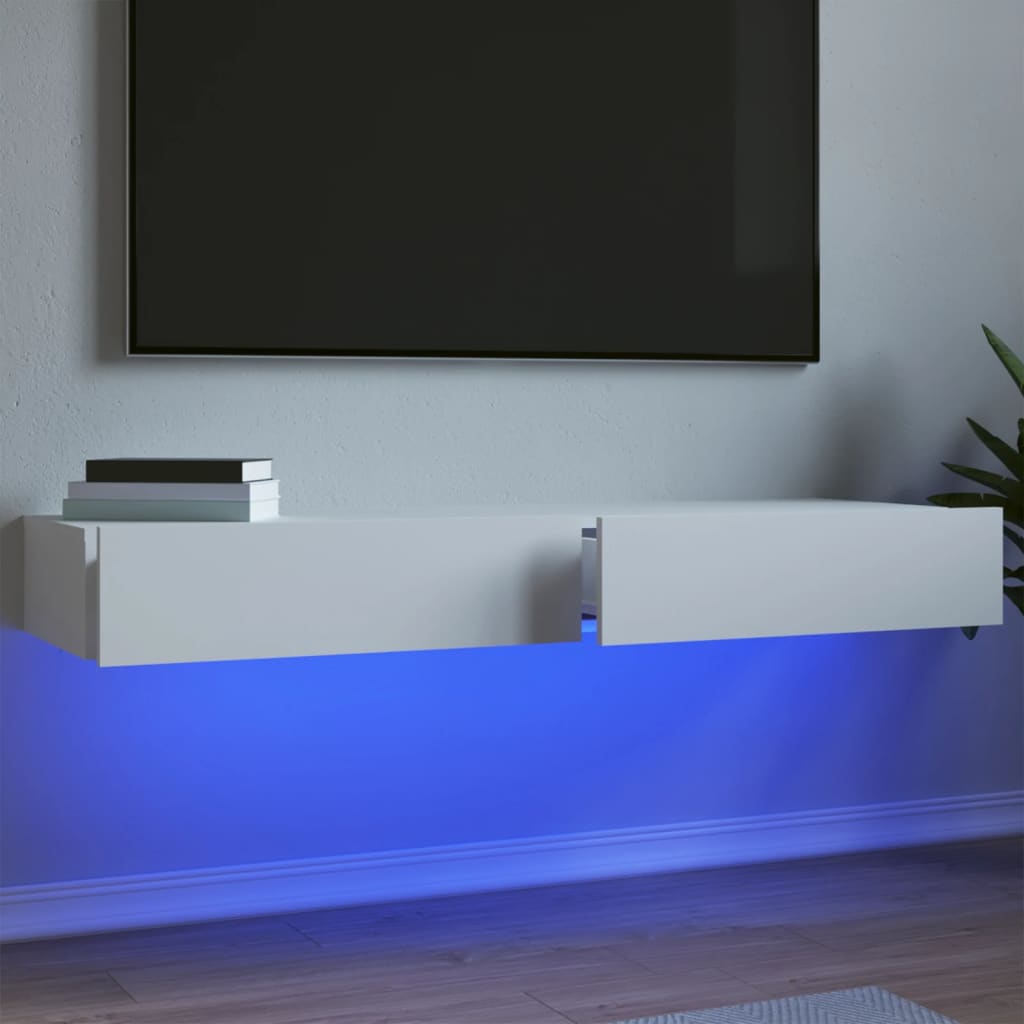 Tv-Bänkar Med Led-Belysning 2 St 60X35X15,5 Cm