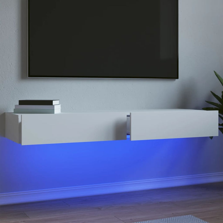Tv-Bänkar Med Led-Belysning 2 St 60X35X15,5 Cm