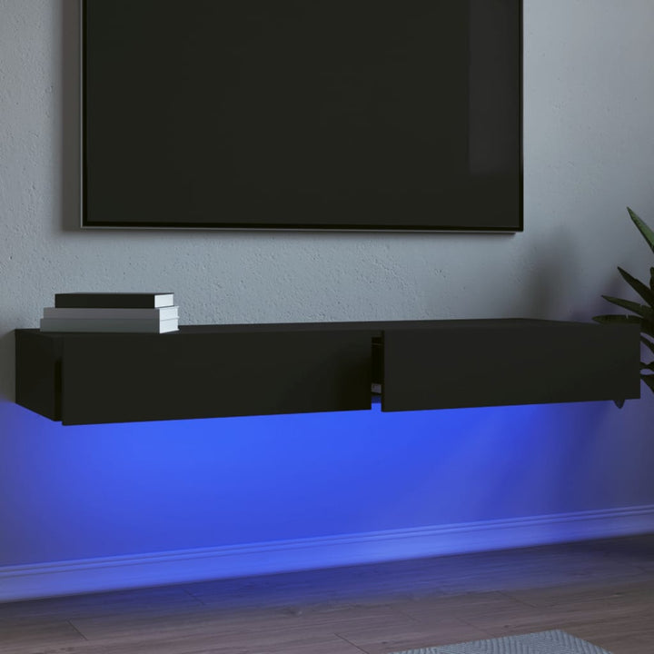 Tv-Bänkar Med Led-Belysning 2 St 60X35X15,5 Cm