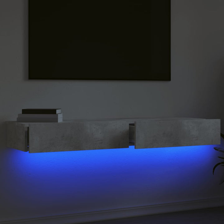 Tv-Bänk Med Led-Belysning 2 Delar 60X35X15,5 Cm