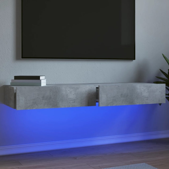 Tv-Bänkar Med Led-Belysning 2 St 60X35X15,5 Cm