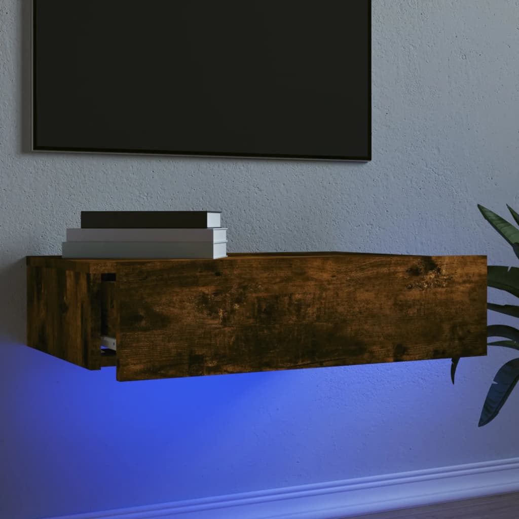 Tv-Bänkar Med Led-Belysning 2 St 60X35X15,5 Cm