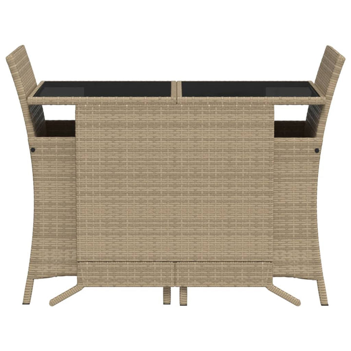 Bistrogrupp Med Dynor 3 Delar Mixbeige Konstrotting