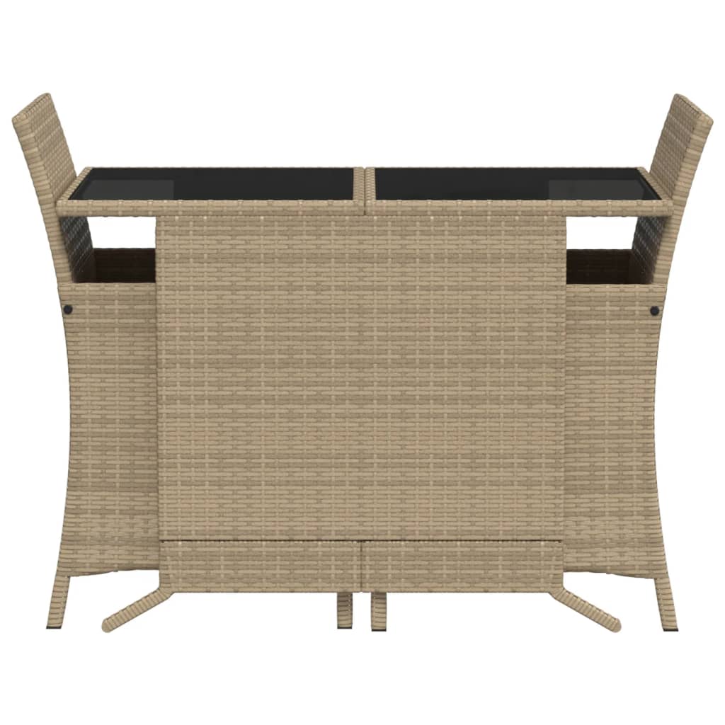 Bistrogrupp Med Dynor 3 Delar Mixbeige Konstrotting