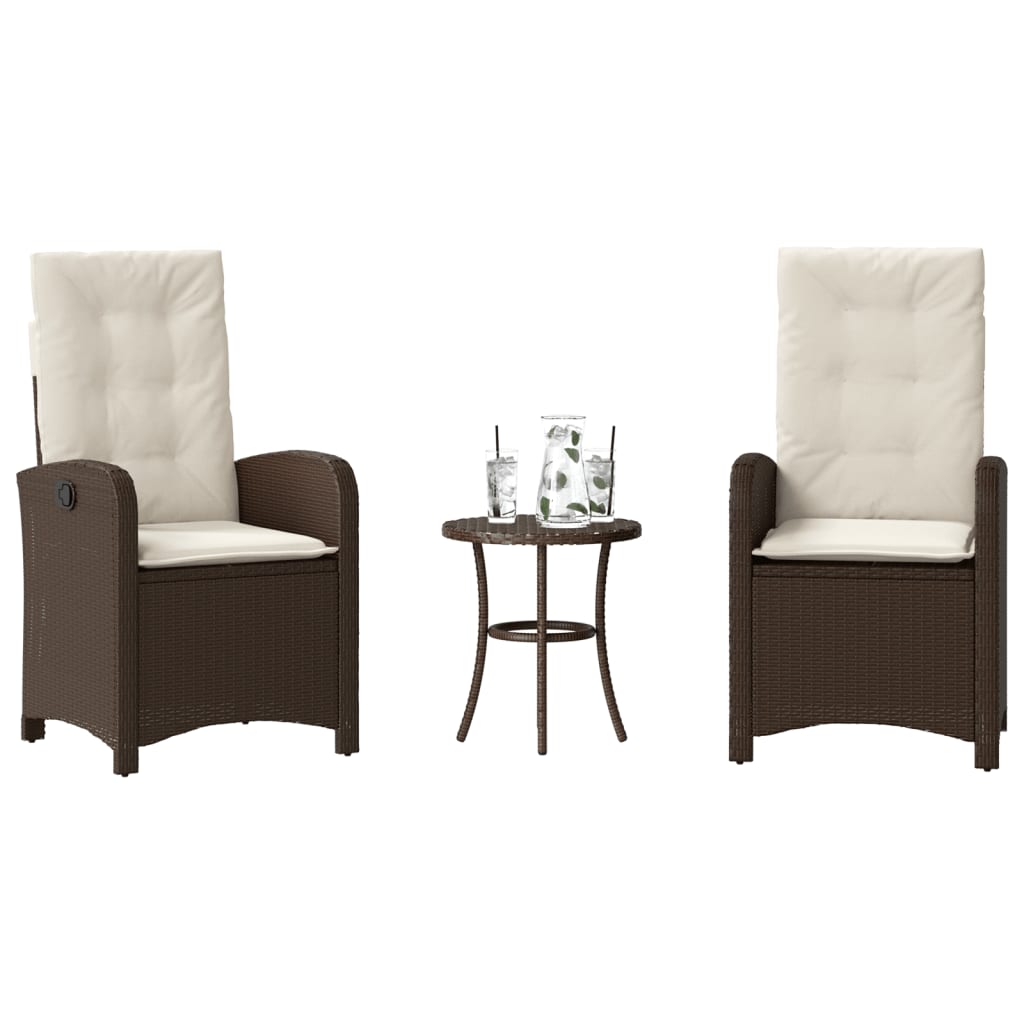 Bistrogrupp Med Dynor 3 Delar Mixbeige Konstrotting
