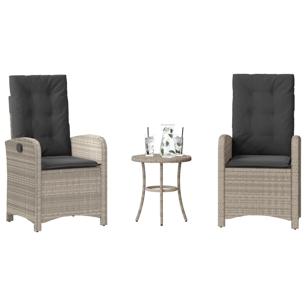Bistrogrupp Med Dynor 3 Delar Mixbeige Konstrotting
